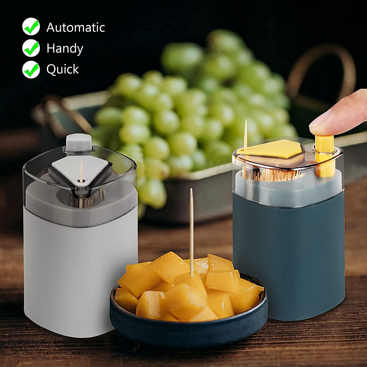 4005L Toothpick Holder Dispenser, Pop-Up Automatic Toothpick Dispenser for Kitchen Restaurant Thickening Toothpicks Container Pocket Novelty, Safe Container Toothpick Storage Box. 4005L Toothpick Holder Dispenser, Pop-Up Automatic Toothpick Dispenser for Kitchen Restaurant Thickening Toothpicks Container Pocket Novelty, Safe Container Toothpick Storage Box.
